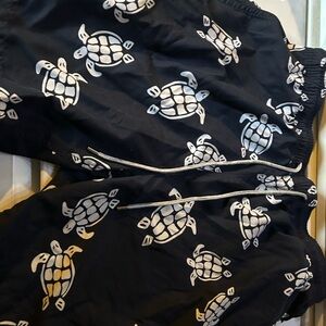 Men’s Black Turtle Print Swim Shorts